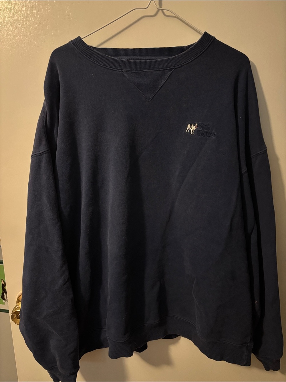 Vintage Big Dogs Navy Pullover Crewneck Sweatshirt Cozy X-Large